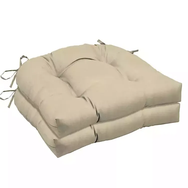 Kirklands Home Taupe Leala 2-pc. Outdoor Wicker Chair Cushion Set Tan Hot