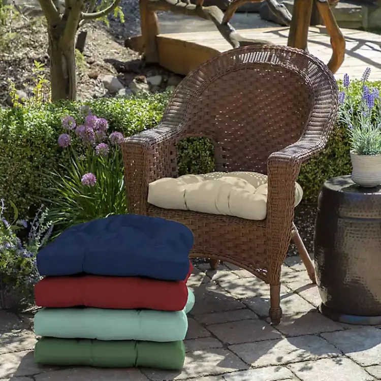 Kirklands Home Taupe Leala 2-pc. Outdoor Wicker Chair Cushion Set Tan Hot