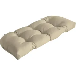 Kirklands Home Taupe Leala Texture Wicker Settee Cushion Tan Online