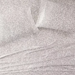 Kirklands Home Taupe Leopard Print Satin 4-pc. Full Sheet Set New