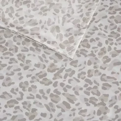 Kirklands Home Taupe Leopard Satin Standard 2-pc. Pillow Case Set Best