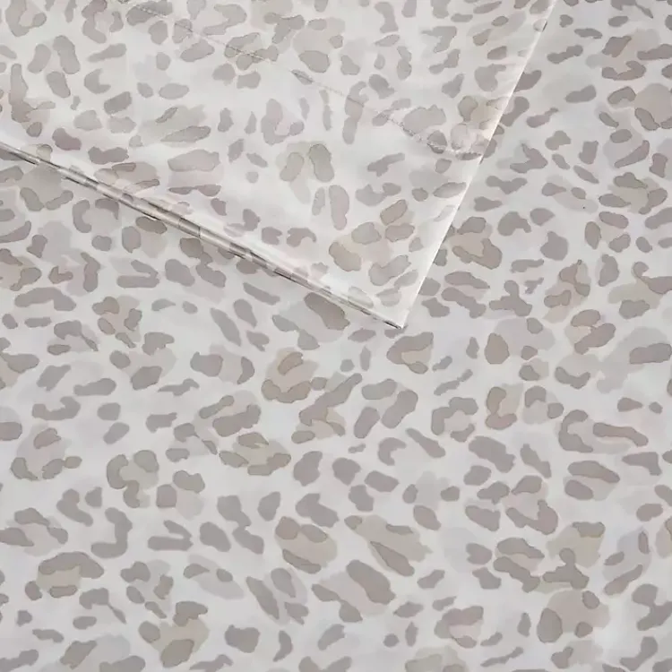 Kirklands Home Taupe Leopard Satin Standard 2-pc. Pillow Case Set Best
