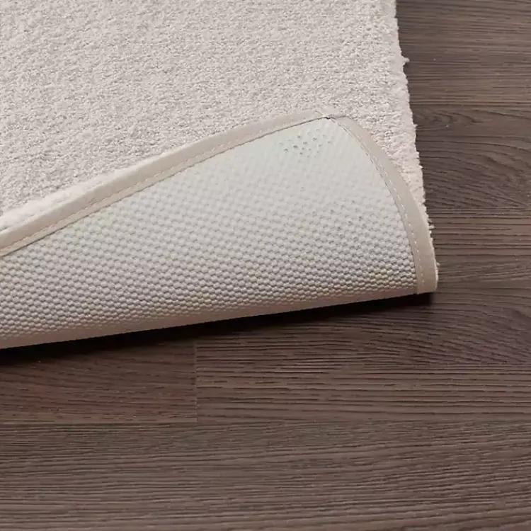 Kirklands Home Taupe Marshmallow Contour Bath Mat, 24 in. Ivory