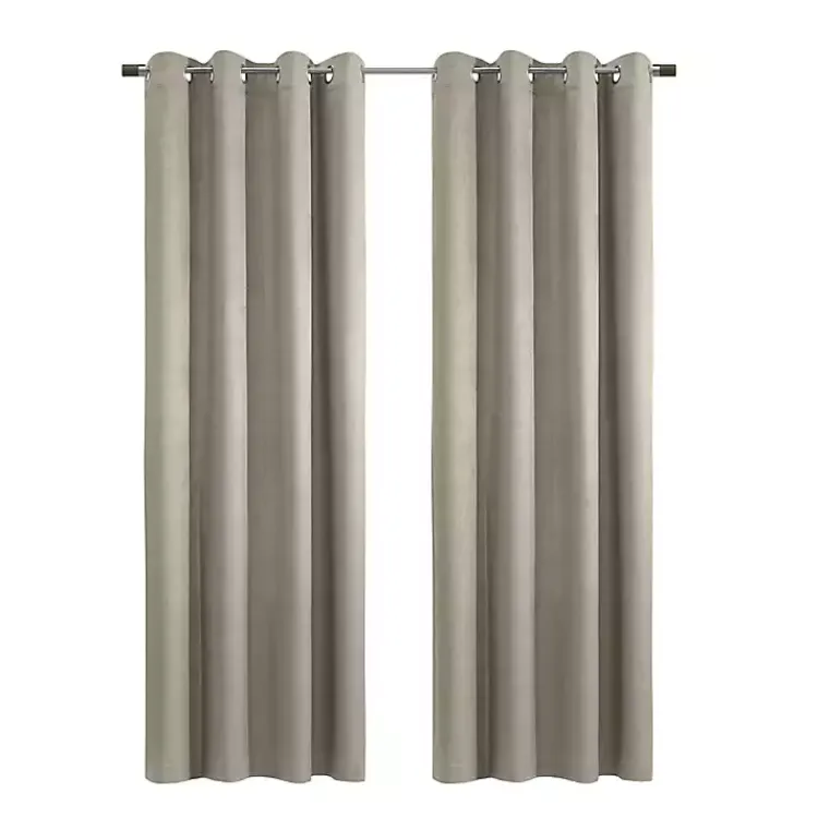 Kirklands Home Taupe Paris Velvet Blackout Curtain Panel, 108 in. Tan Discount