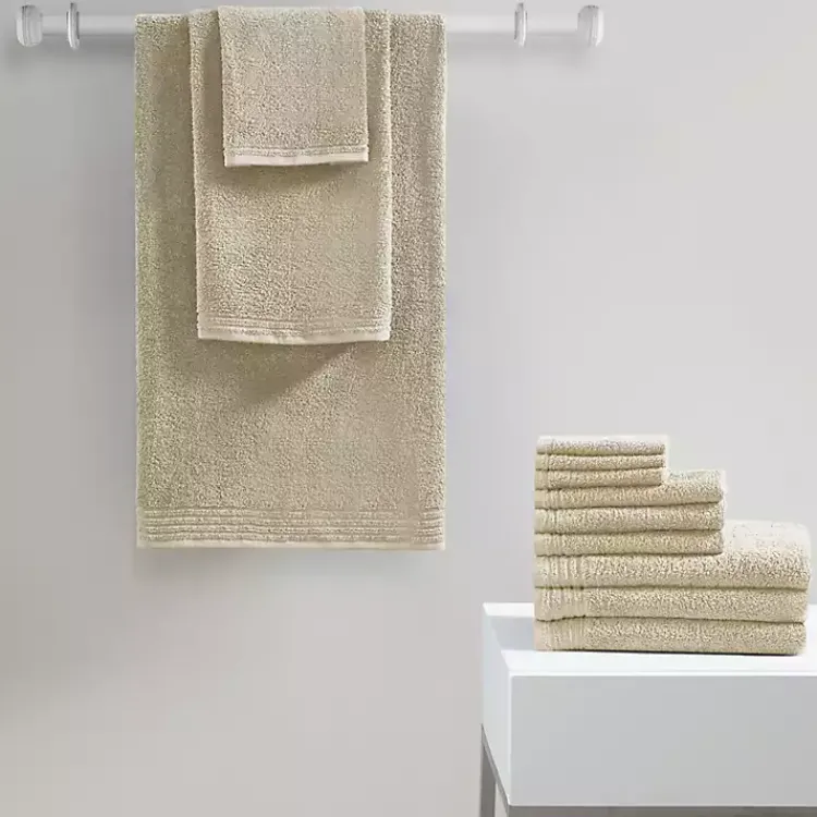 Kirklands Home Taupe 12-pc. Cotton Quick Dry Bath Towel Set Tan Best