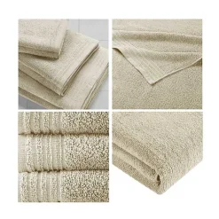 Kirklands Home Taupe 12-pc. Cotton Quick Dry Bath Towel Set Tan Best