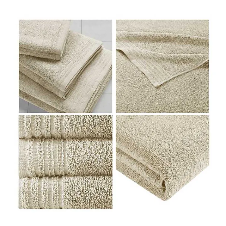 Kirklands Home Taupe 12-pc. Cotton Quick Dry Bath Towel Set Tan Best