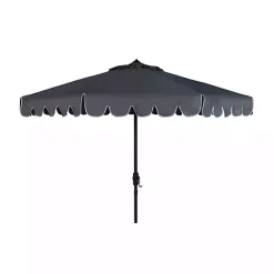 Kirklands Home Taupe Scallop Tilt Crank 9 ft. Outdoor Umbrella Gray Sale
