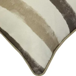 Kirklands Home Taupe Striped Outdoor Pillow