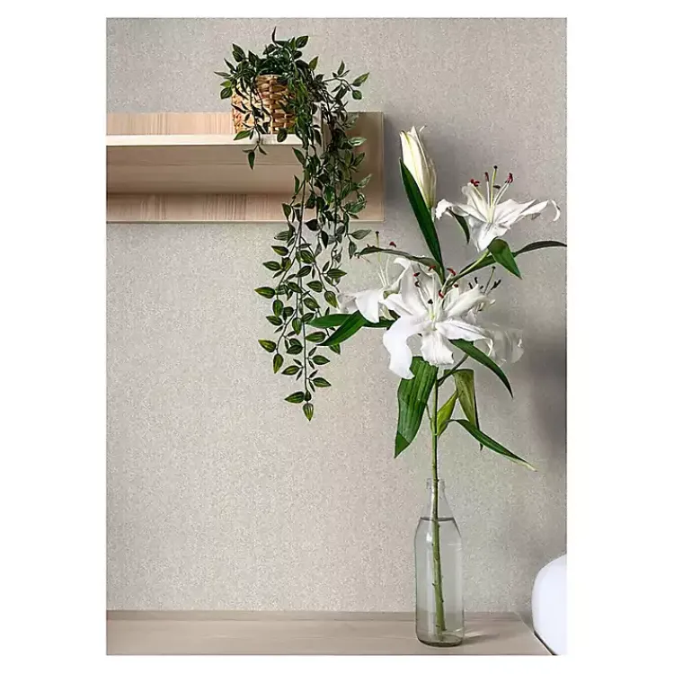 Kirklands Home Taupe Textured Cross Woven Peel & Stick Wallpaper Gray New