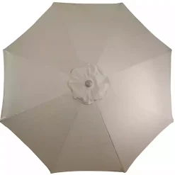Kirklands Home Taupe Tilt Hand Crank Outdoor Umbrella Best