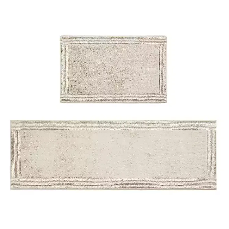 Kirklands Home Taupe Tufted Reversible Cotton Bath Mat, 34 in. Tan Sale
