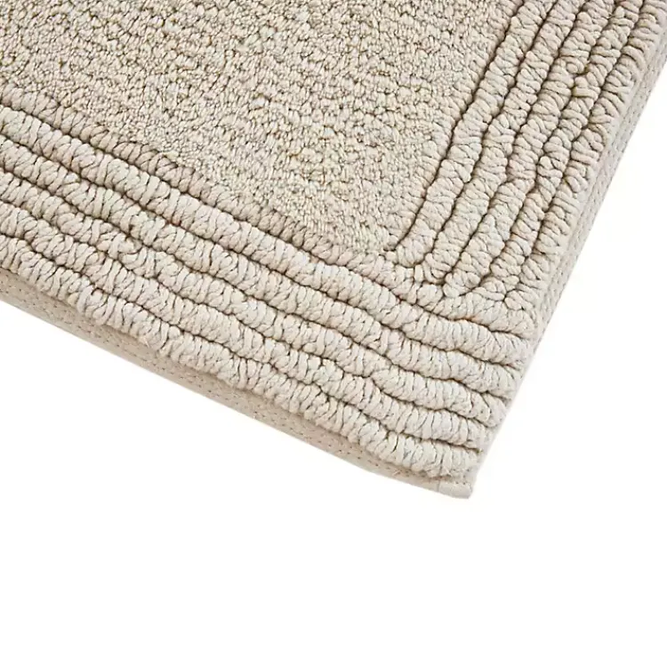 Kirklands Home Taupe Tufted Reversible Cotton Bath Mat, 72 in. Tan Discount
