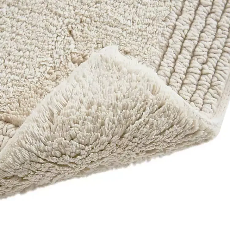 Kirklands Home Taupe Tufted Reversible Cotton Bath Mat, 72 in. Tan Discount