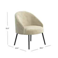 Kirklands Home Taupe Velvet Modern Accent Chair Tan Online