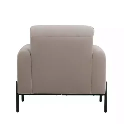 Kirklands Home Taupe Velvet Upholstered Knox Accent Chair Tan Clearance