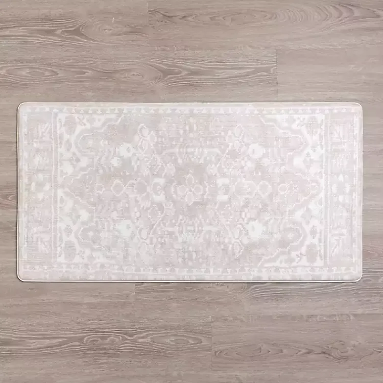Kirklands Home Taupe Vintage Medallion Kitchen Mat Clearance