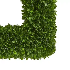 Wreaths>Kirklands Home Tea Leaf Square Wreath Green