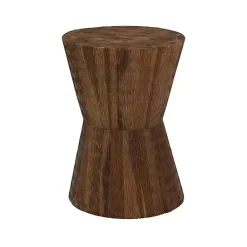Kirklands Home Teak Wood Hourglass Accent Table Brown New