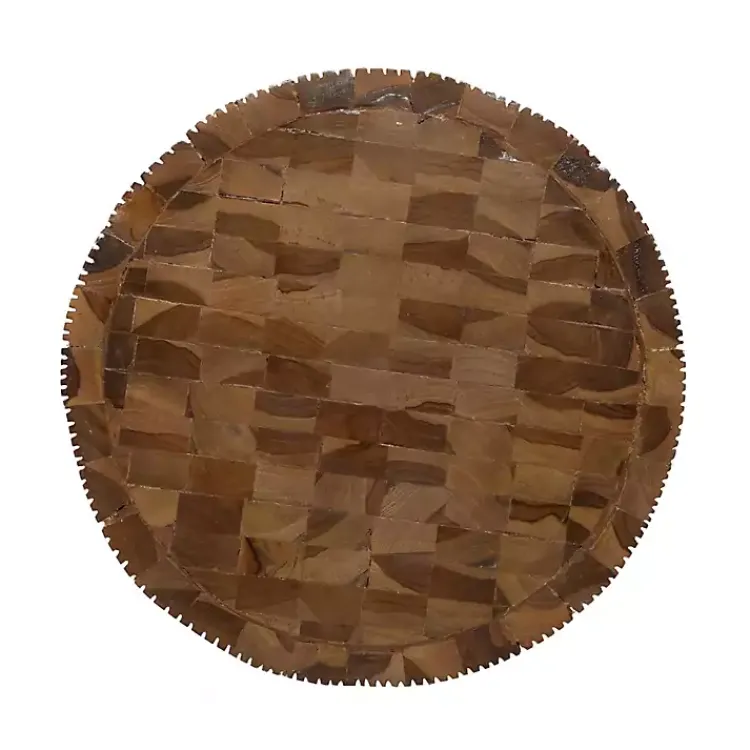Kirklands Home Teak Wood Hourglass Accent Table Brown New