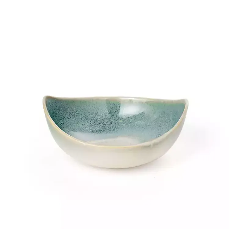 Decorative Bowls & Jars>Kirklands Home Teal & White Ceramic Decorative Bowls, Set of 3