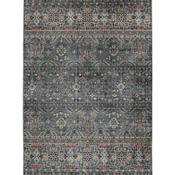Kirklands Home Teal and Ivory Grant Washable Area Rug, 5x7 Blue Discount
