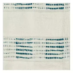 Blankets & Throws>Kirklands Home Teal and Ivory Woven Stripe Throw