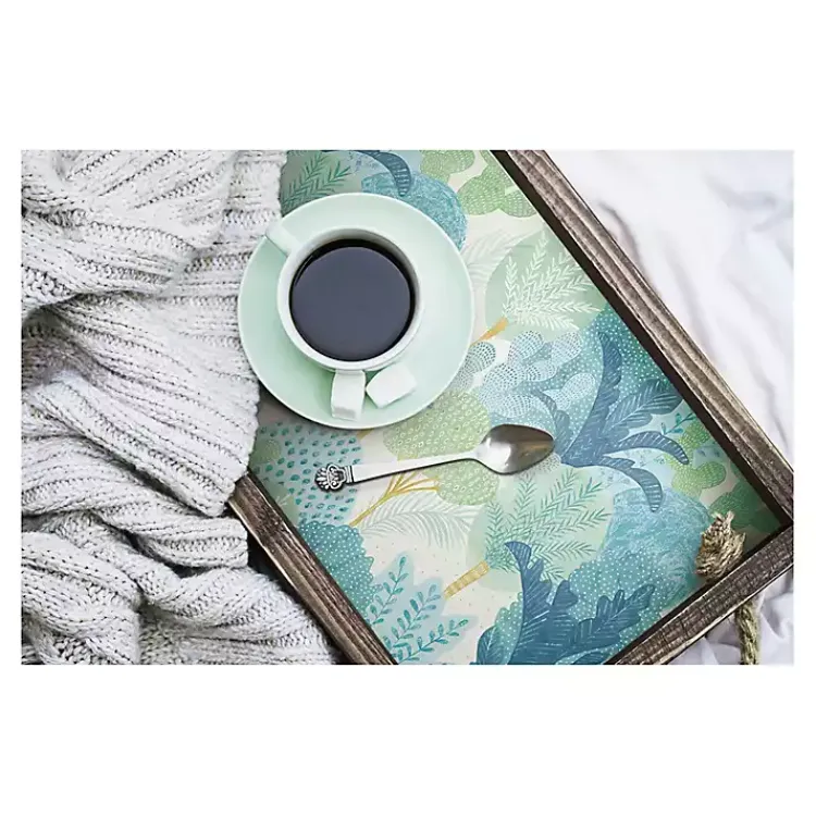 Kirklands Home Teal Bohoemian Jungle Peel & Stick Wallpaper New