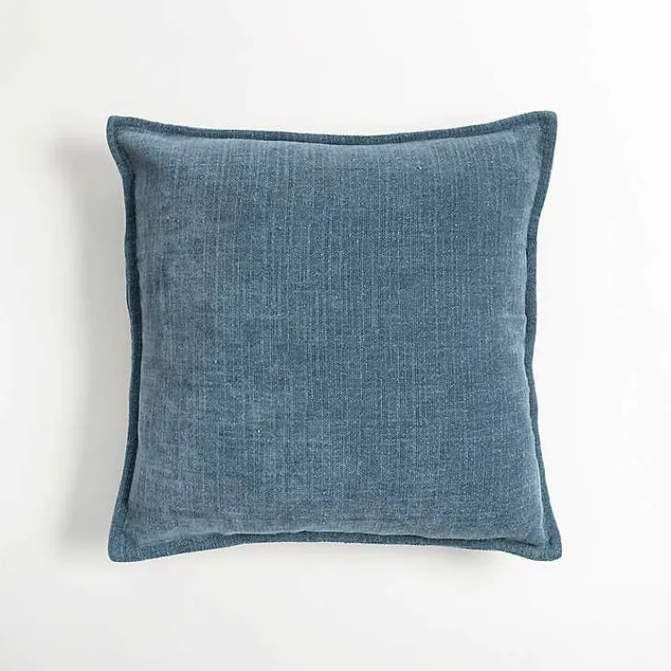 Pillows>Kirklands Home Teal Chenille Throw Pillow Blue