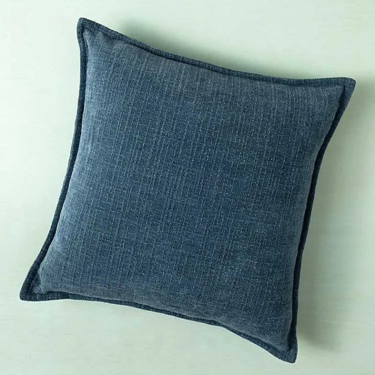 Pillows>Kirklands Home Teal Chenille Throw Pillow Blue