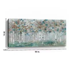 Kirklands Home Teal Forest Canvas Art Print Blue Hot