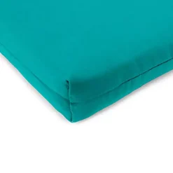 Kirklands Home Teal French Edge Outdoor Chair Cushions, Set of 2 Blue Clearance