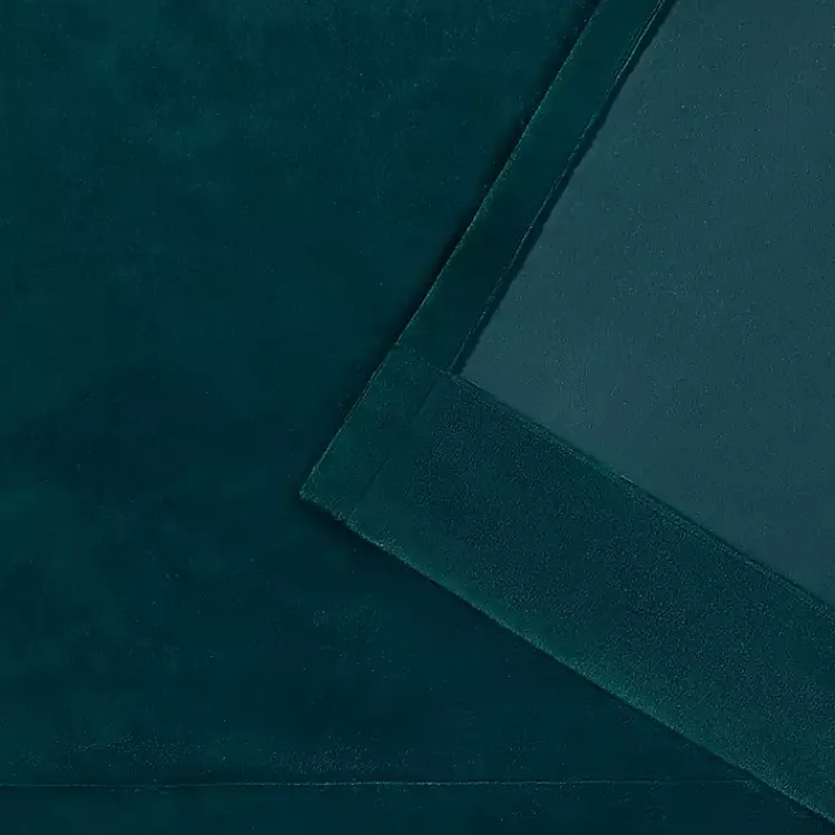 Kirklands Home Teal Heavyweight Velvet Curtain Panel Set, 84 in. Online