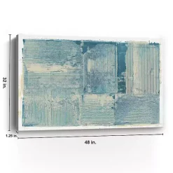 Kirklands Home Teal Linework Canvas Art Print Blue Discount