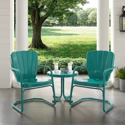 Kirklands Home Teal Metal Ridgeland 3-pc. Chat Set Green Best