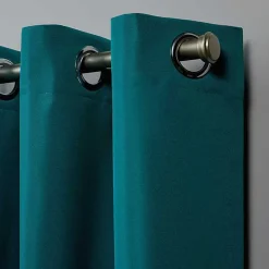 Kirklands Home Teal Nicole Outdoor Curtain Panel Set, 108 in. Blue Discount