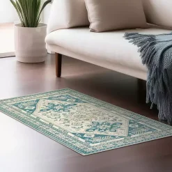 Kirklands Home Teal Seraz Washable Area Rug, 3x5 Discount