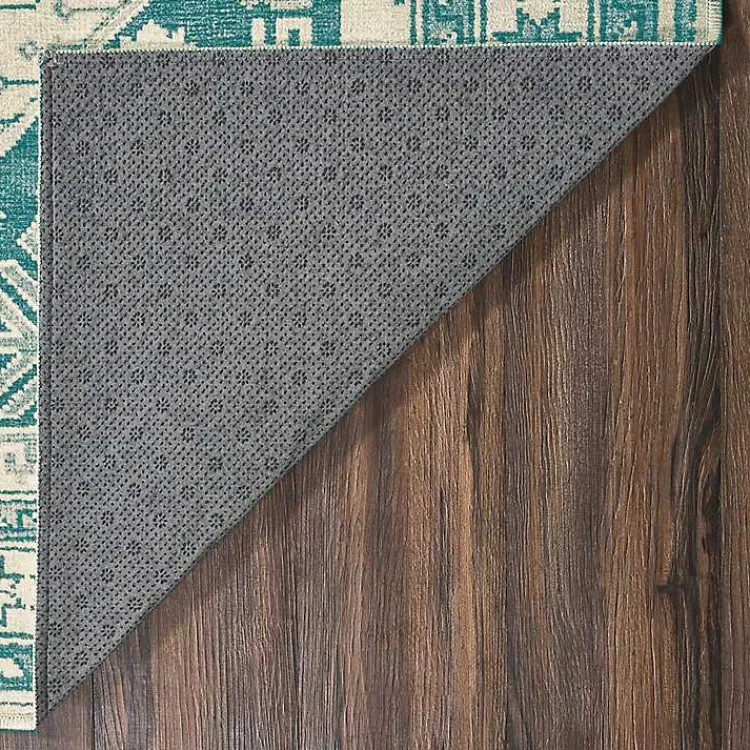 Kirklands Home Teal Seraz Washable Runner, 2x7