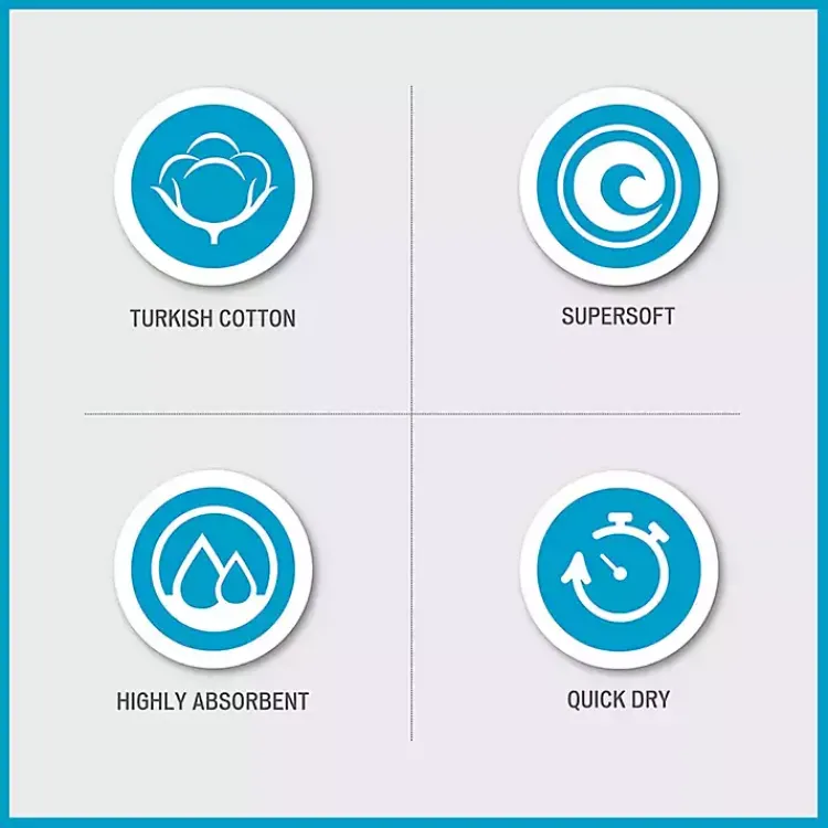 Kirklands Home Teal Turkish Cotton 6-pc. Towel Set Blue Best