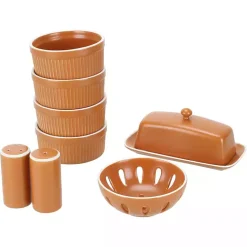 Kirklands Home Tempo Terracotta 7-pc. Countertop Accessory Set Brown Online