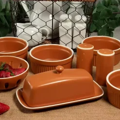 Kirklands Home Tempo Terracotta 7-pc. Countertop Accessory Set Brown Online