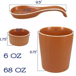 Kirklands Home Tempo Terracotta 6-pc. Countertop Accessory Set Brown New