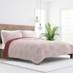 Kirklands Home Terra Scalloped Reversible 2-pc. Twin Quilt Set