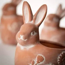 Easter Decorations>Kirklands Home Terracotta Bunny Planters, Set of 3 Orange