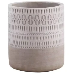 Kirklands Home Terracotta Etched Boho Utensil Crock Tan Outlet