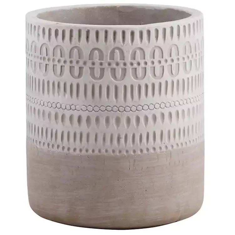 Kirklands Home Terracotta Etched Boho Utensil Crock Tan Outlet