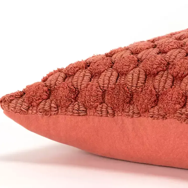 Pillows>Kirklands Home Terracotta Looped Cotton Throw Pillow Orange