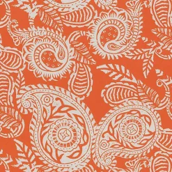 Kirklands Home Terracotta Paisley Outdoor Settee Cushion Hot
