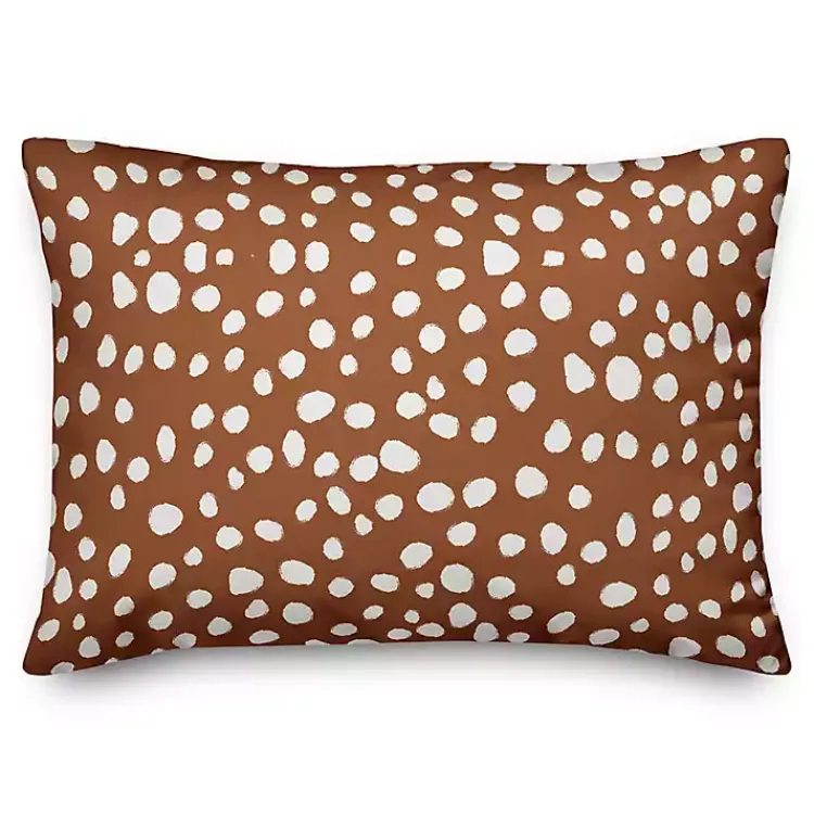 Pillows>Kirklands Home Terracotta Spots Indoor/Outdoor Lumbar Pillow Brown