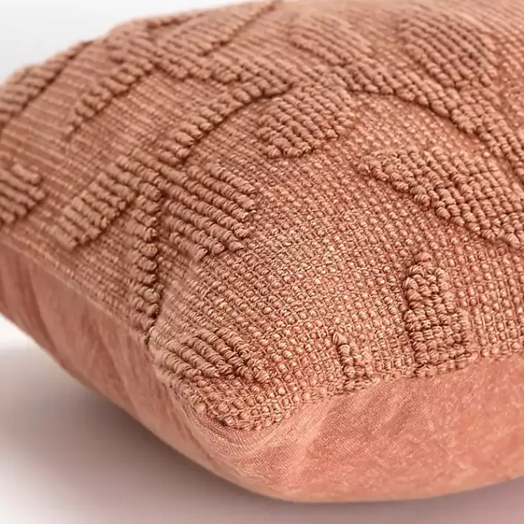Pillows>Kirklands Home Terracotta Stonewash Botanical Pillow Pink